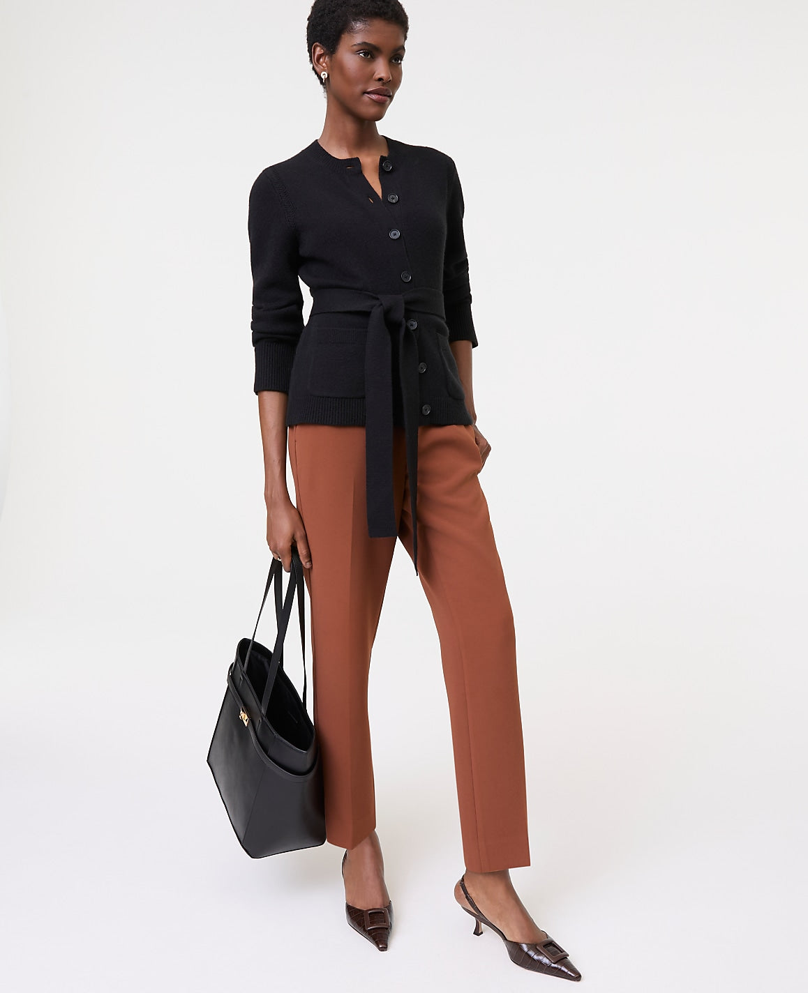 The Relaxed Ankle Pant in Textured Crepe | Ann Taylor