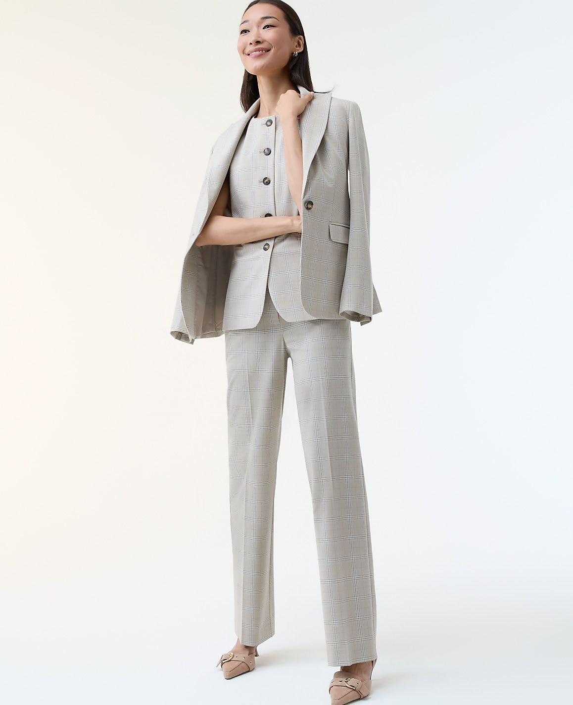 The Straight Trouser in Plaid | Ann Taylor