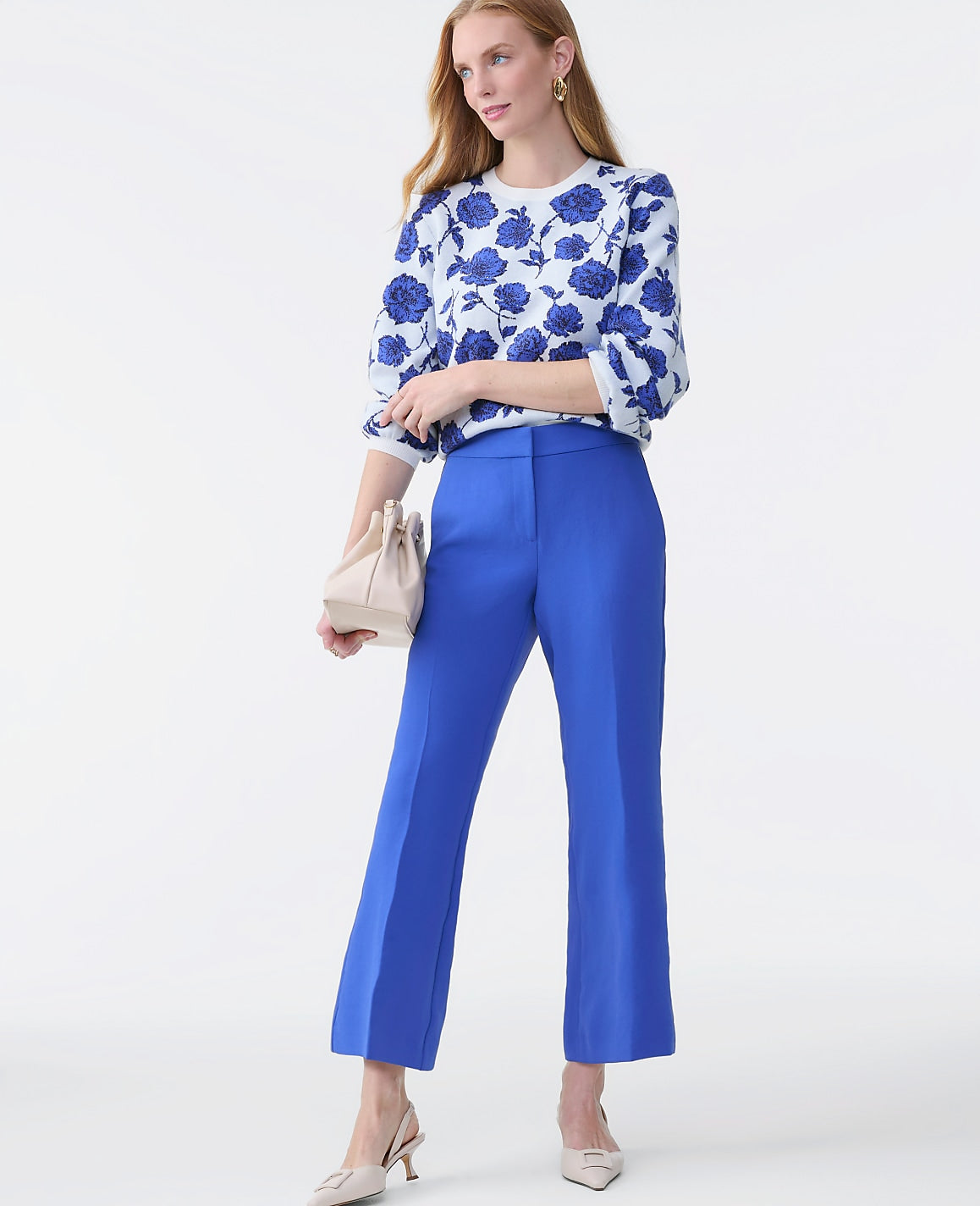 The Relaxed Jayne Trouser in Textured Crepe | Ann Taylor
