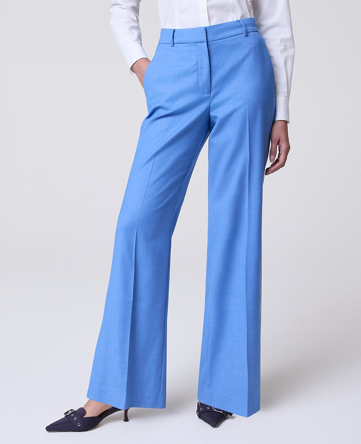 The Flare Trouser in Luxe Twill | Ann Taylor
