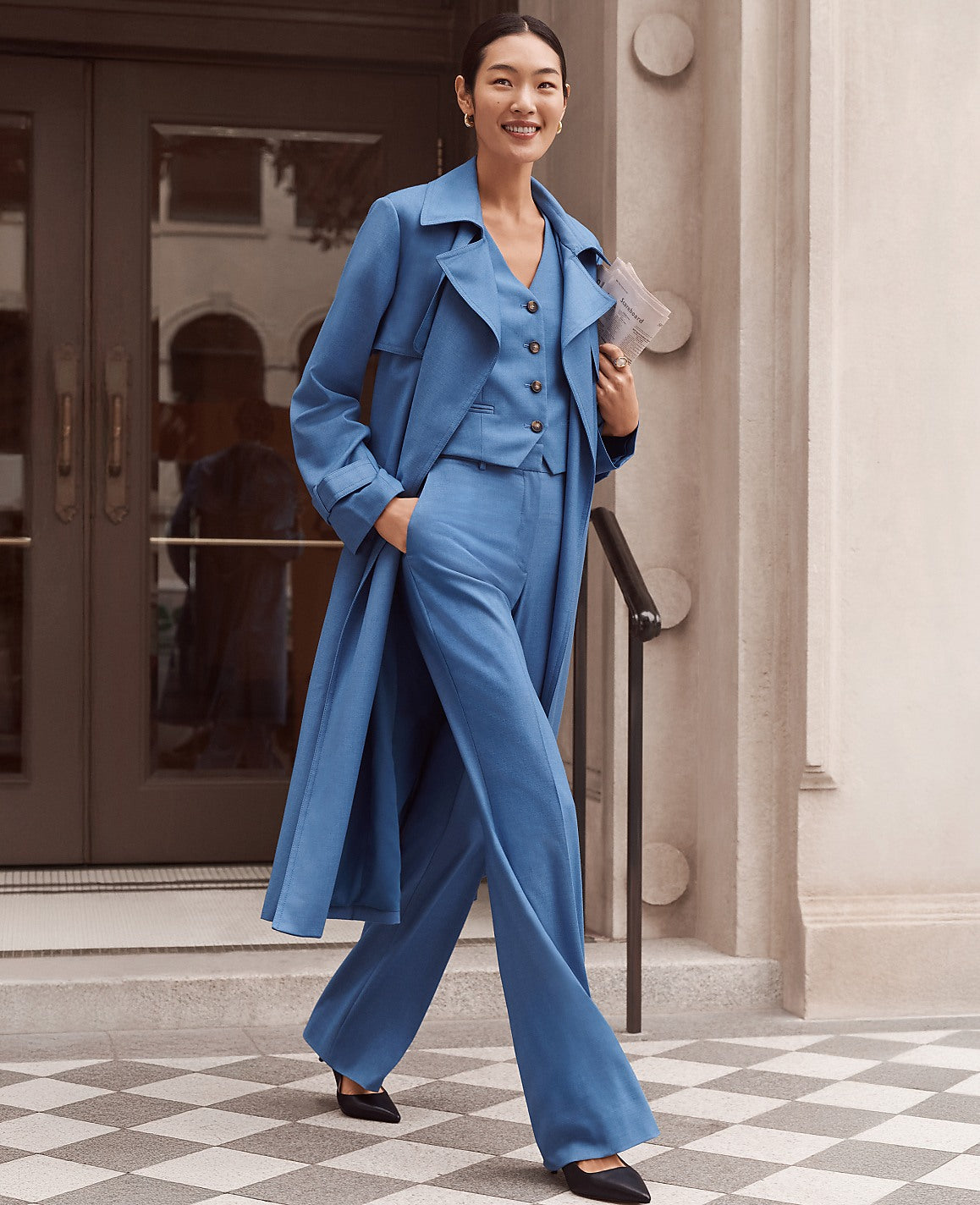 The Flare Trouser in Luxe Twill | Ann Taylor