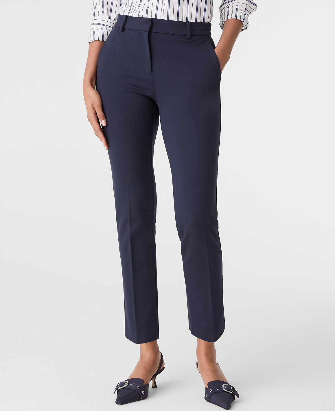 The Eva Ankle Pant in Ponte | Ann Taylor