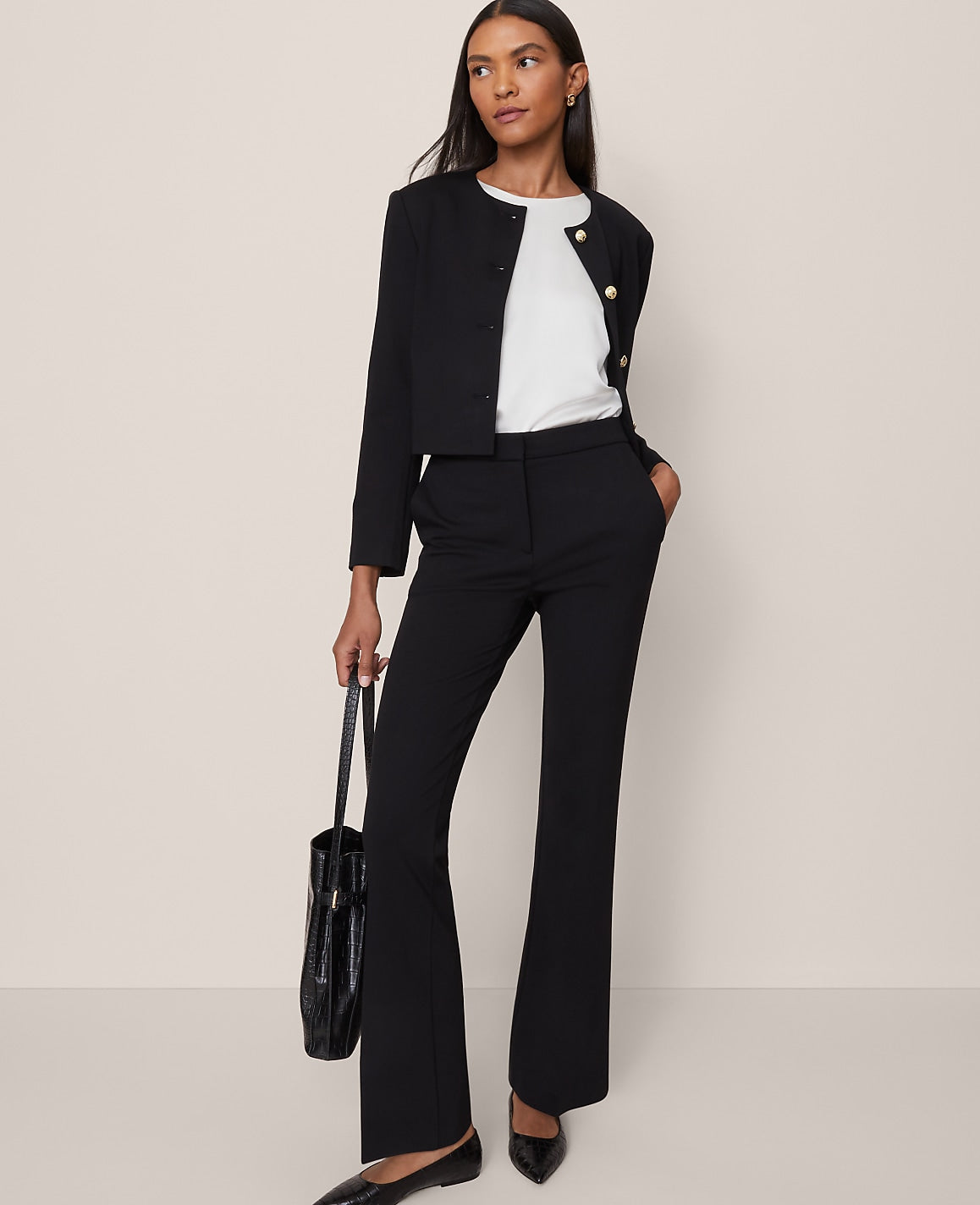 The Skinny Flare Pant in Ponte | Ann Taylor