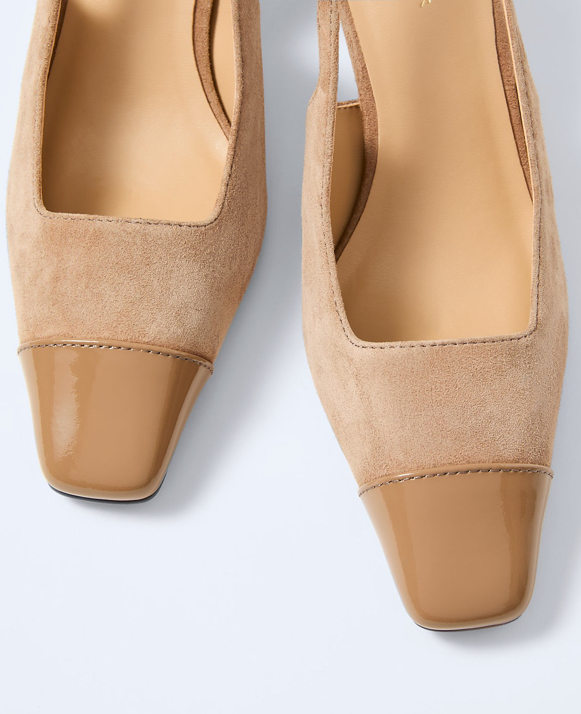 Cap Toe Suede Slingback Pump | Ann Taylor
