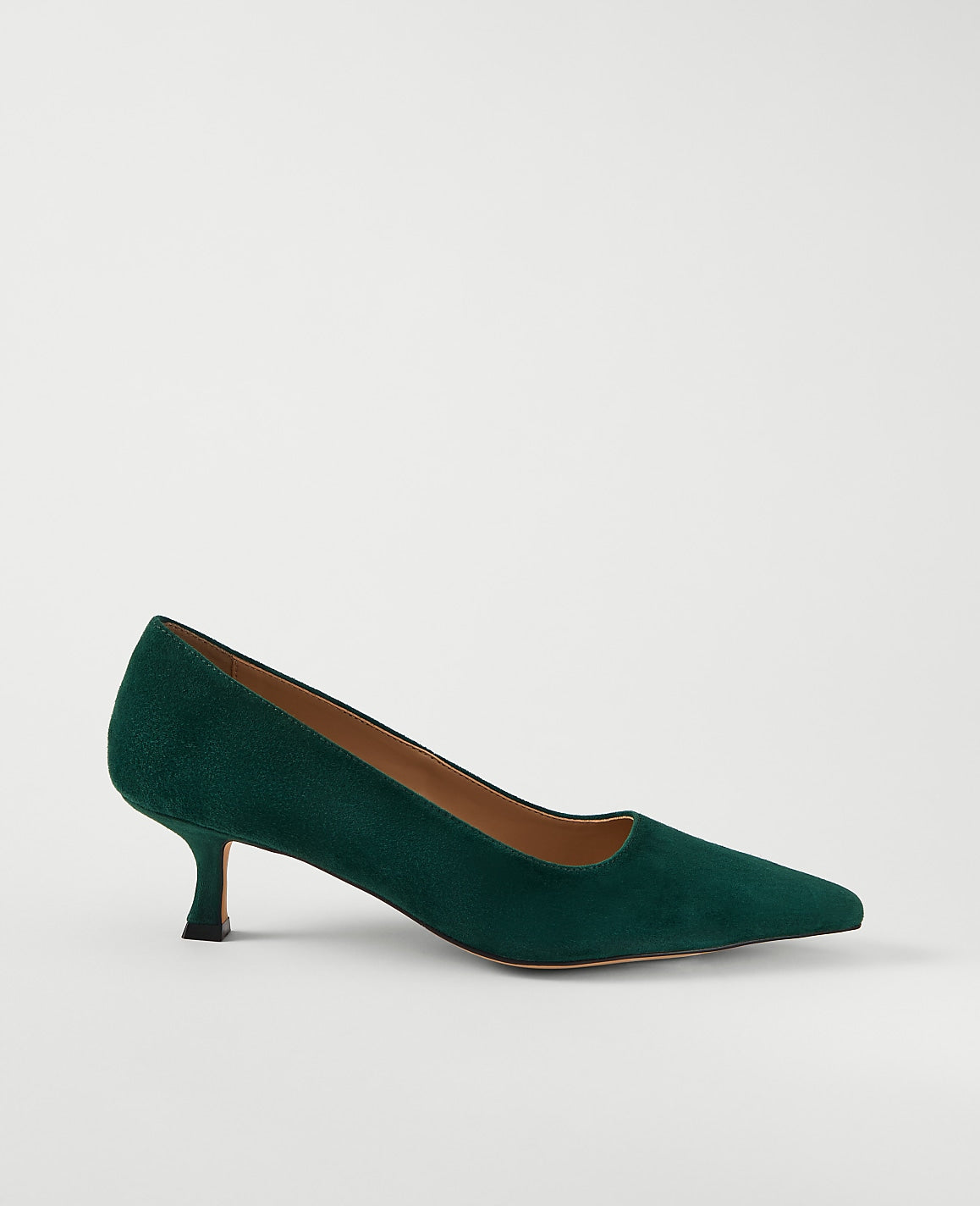 Suede Nip Toe Kitten Heel Pump | Ann Taylor