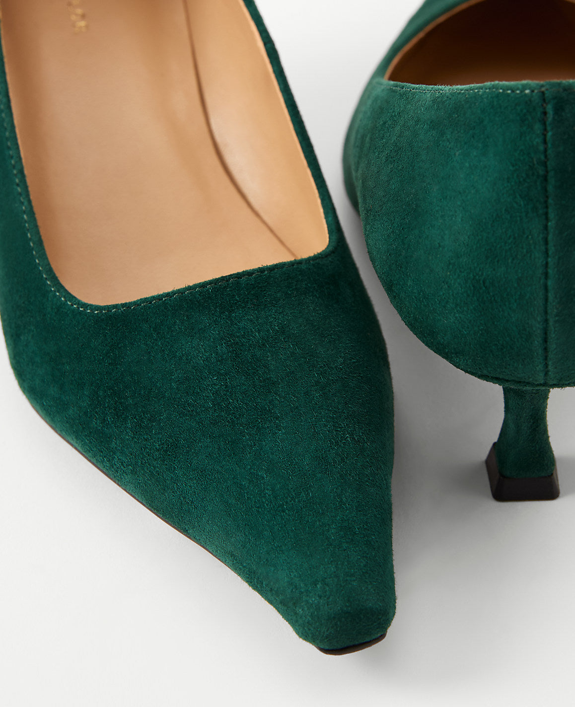 Suede Nip Toe Kitten Heel Pump | Ann Taylor