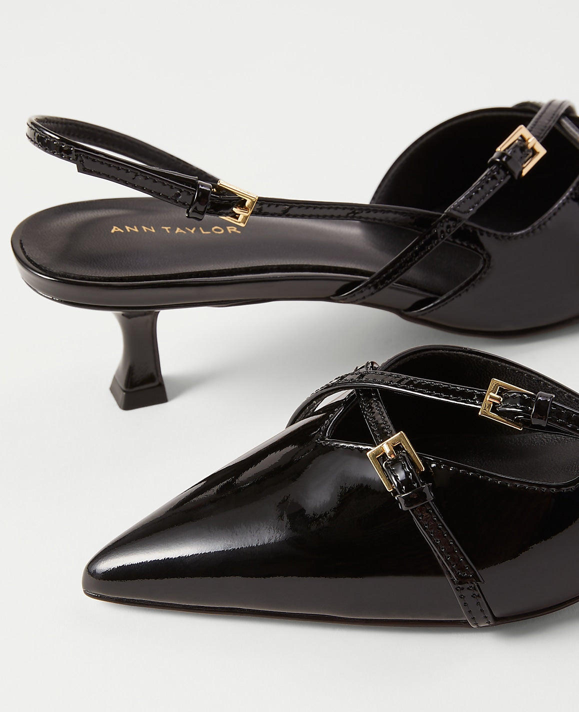 Strappy Pointy Toe Patent Pump | Ann Taylor
