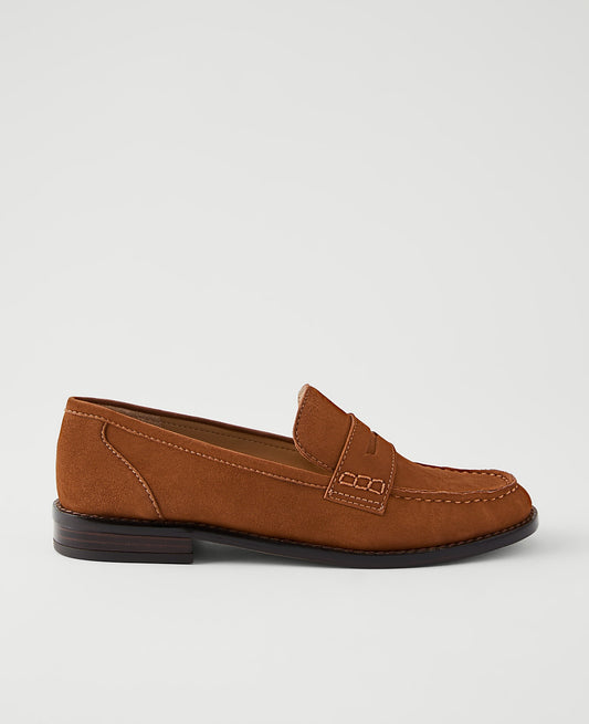 Weekend Suede Penny Loafer | Ann Taylor