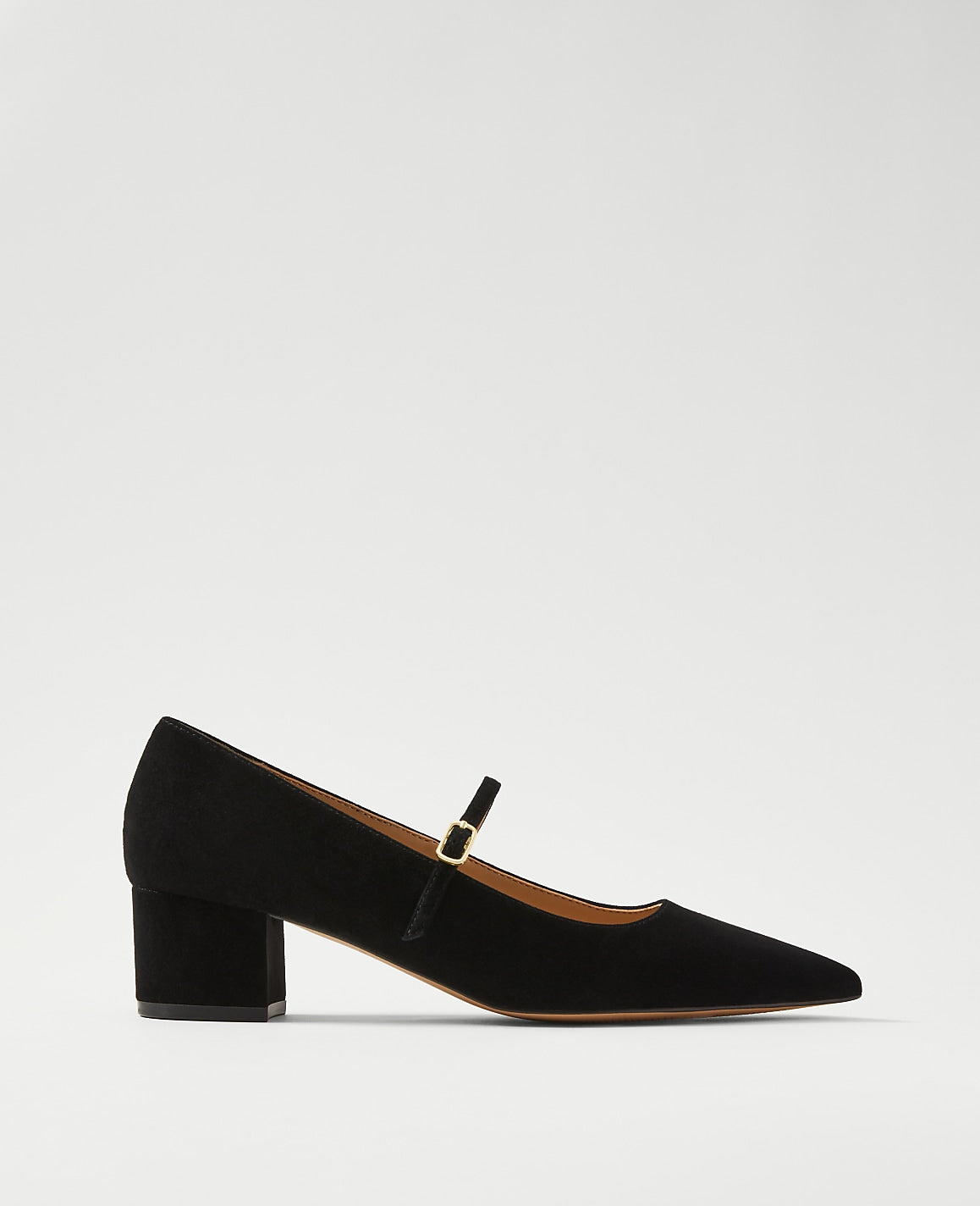 Suede Pointy Toe Block Heel Pump | Ann Taylor