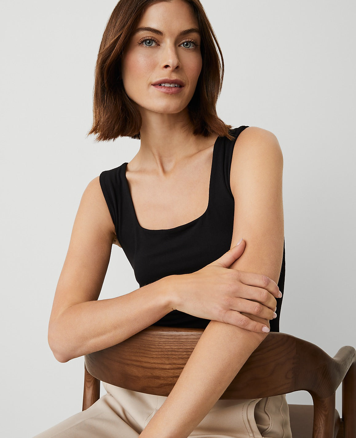 Square Neck Tank Top | Ann Taylor
