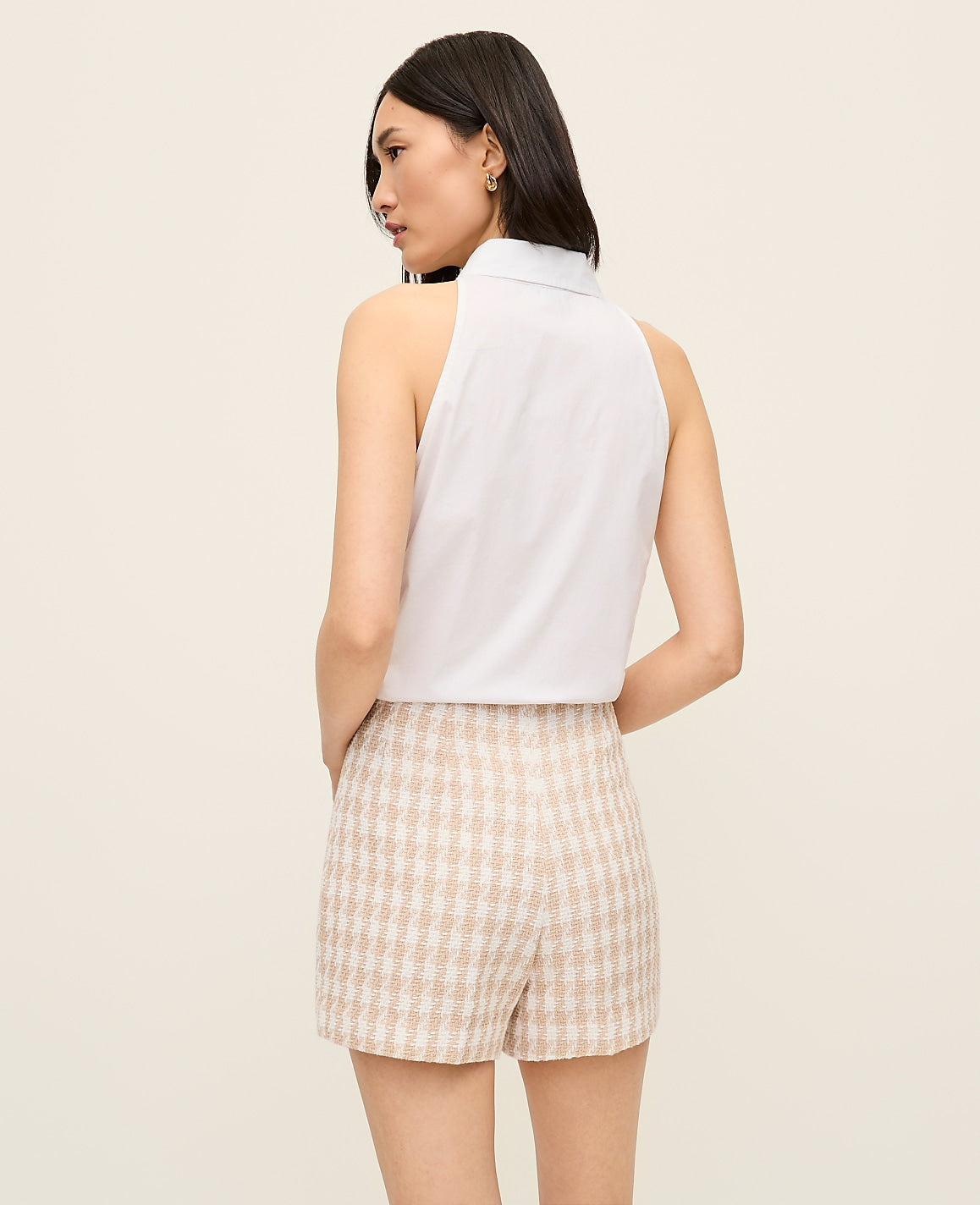 The Side-Zip Short in Houndstooth Tweed | Ann Taylor
