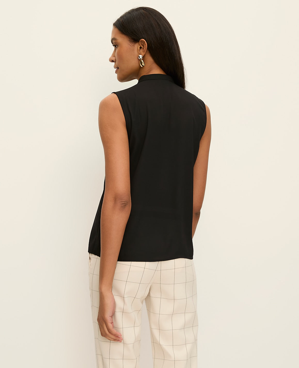 Pintucked Sleeveless Shirt | Ann Taylor