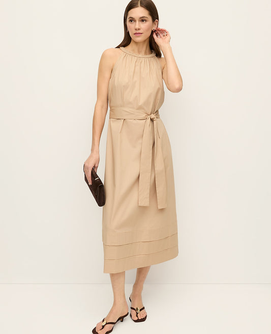 Halter Flare Midi Dress | Ann Taylor