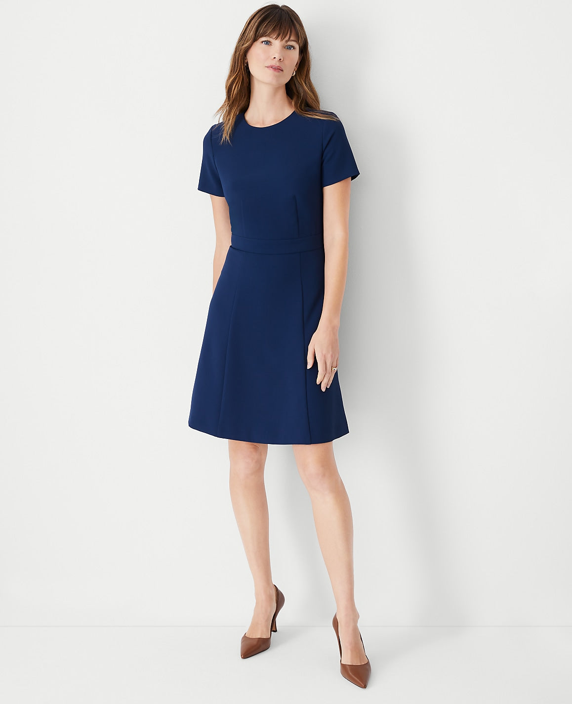 The Flare Dress in Fluid Crepe | Ann Taylor