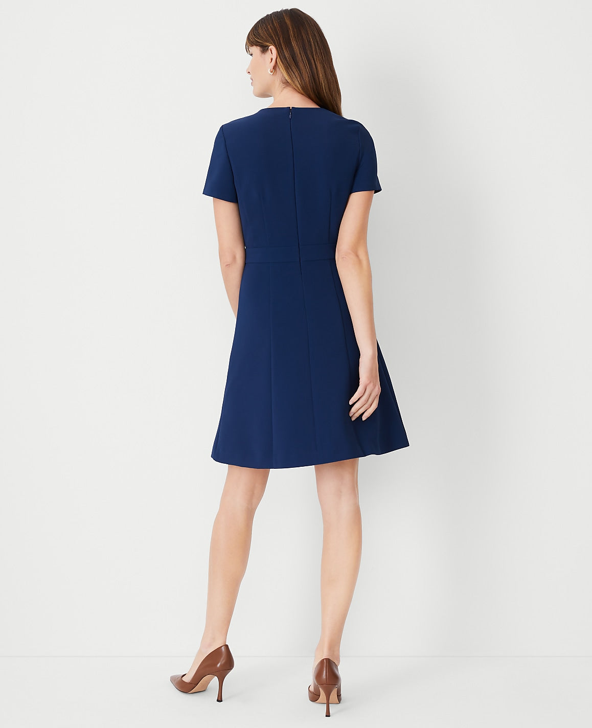 The Flare Dress in Fluid Crepe | Ann Taylor