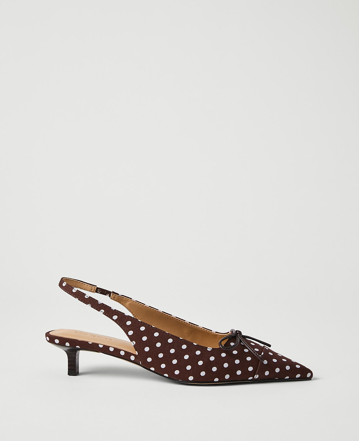 Polka Dot Kitten Heel Pump | Ann Taylor