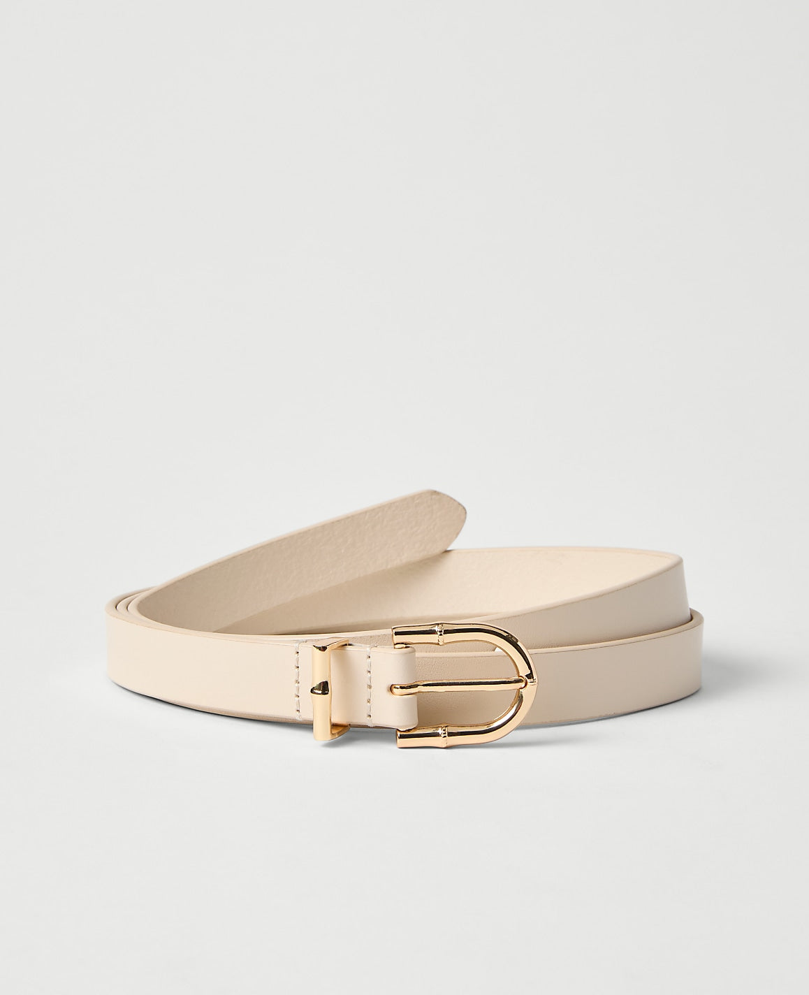 Leather Textured Square Buckle Belt | Ann Taylor