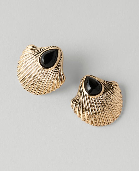 Shell Stone Stud Earrings | Ann Taylor