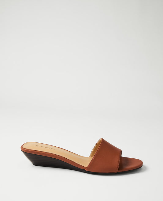 Weekend Leather Wedge Sandal | Ann Taylor