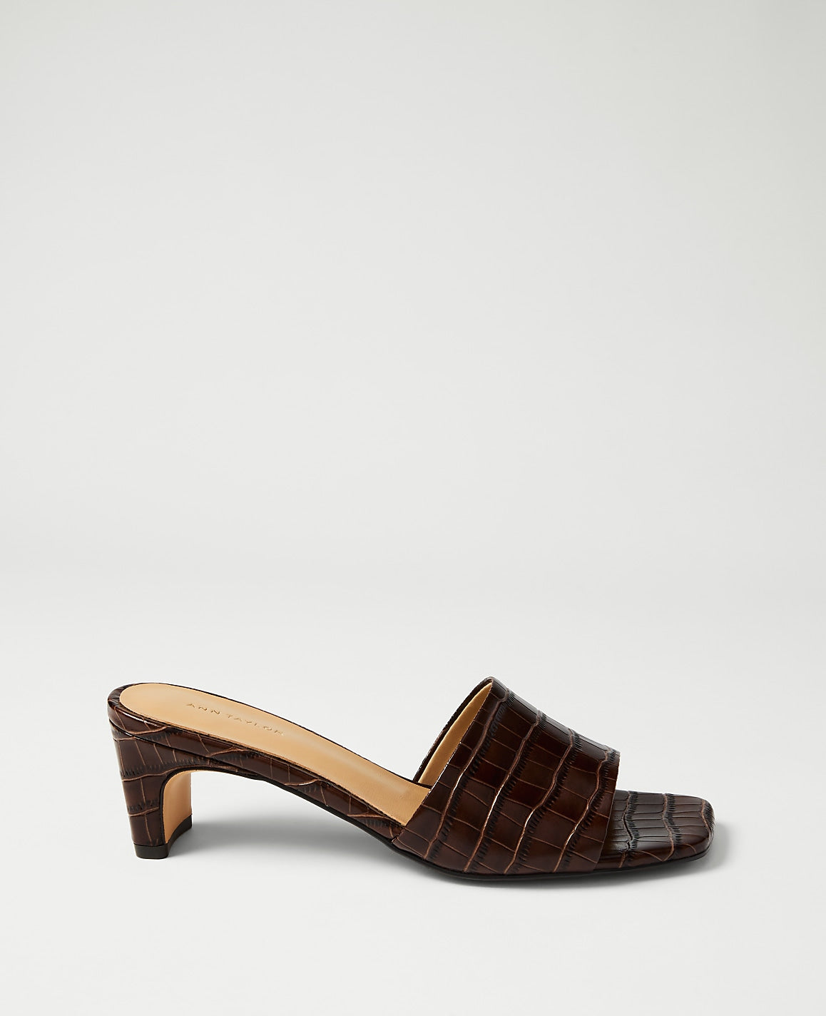 Croco Heeled Mule | Ann Taylor