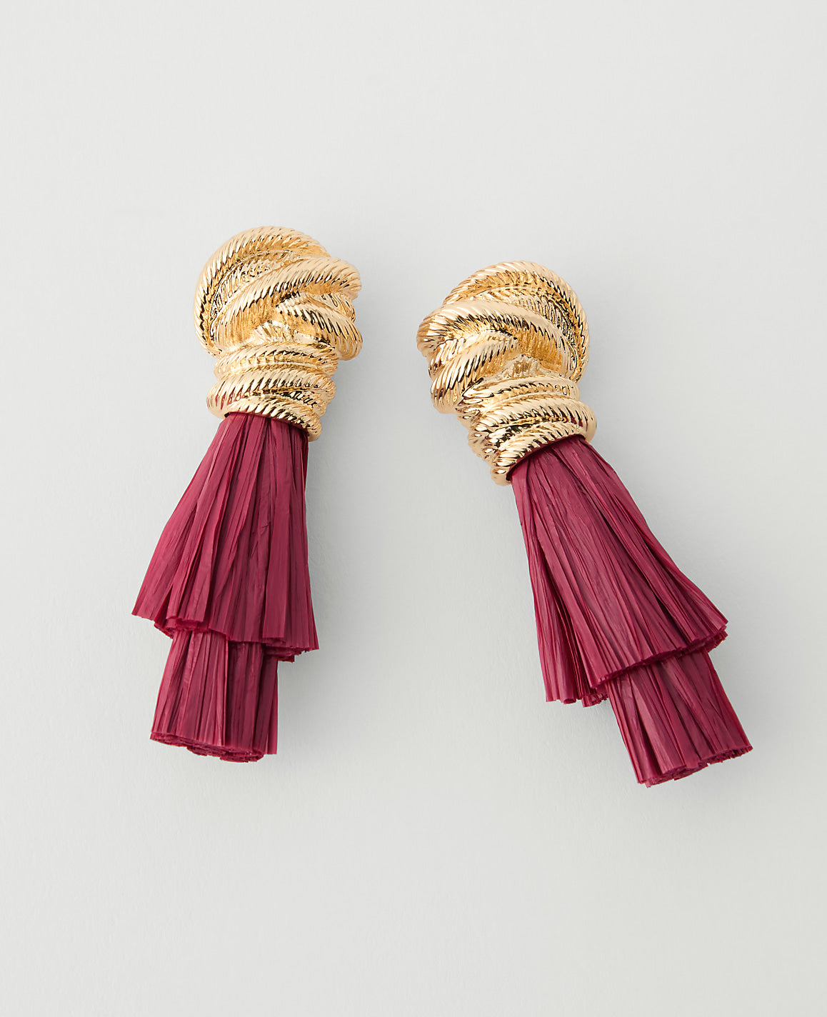 Knotted Tassel Drop Earrings | Ann Taylor