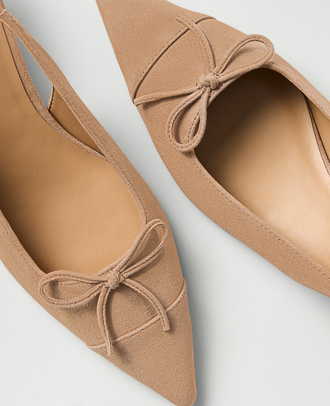 Suede Bow Kitten Heel Pump | Ann Taylor