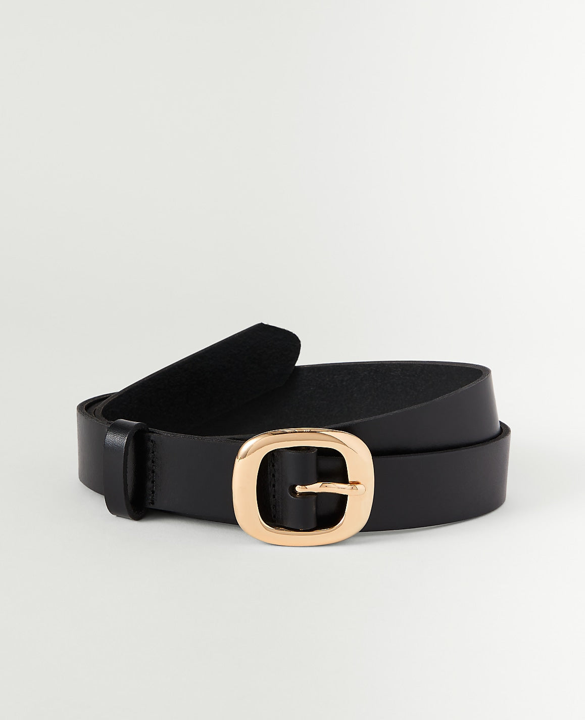 Leather Square Buckle Belt | Ann Taylor