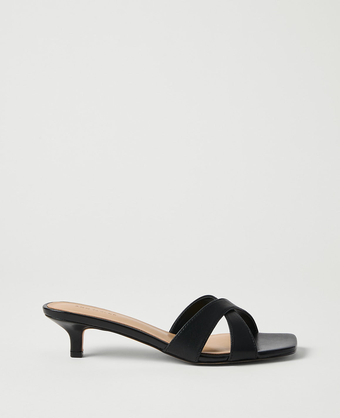 Leather Crossover Kitten Heel Sandal | Vinci Leather