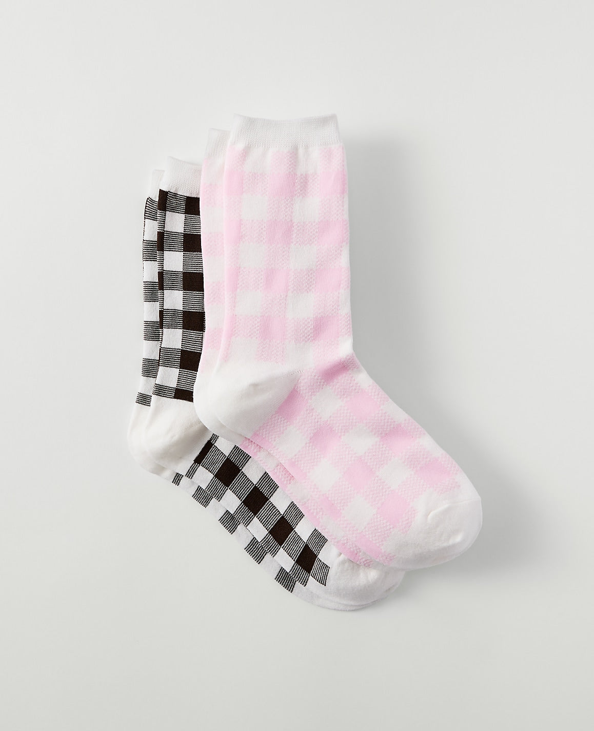 Gingham Crew Socks | Vinci Leather