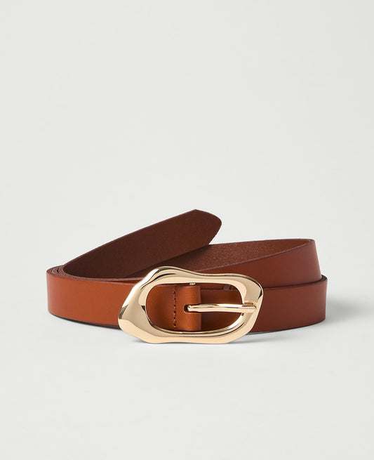 Leather Sculptural Buckle Belt | Vinci Leather