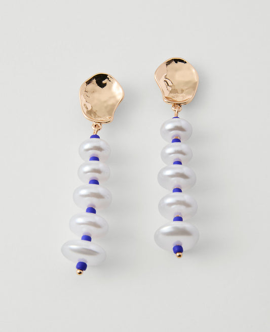 Pearl Drop Earrings | Vinci Leather