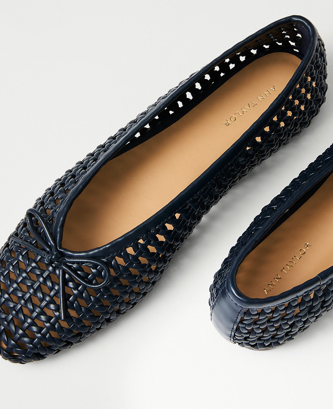 Woven Bow Ballet Flat | Vinci Leather