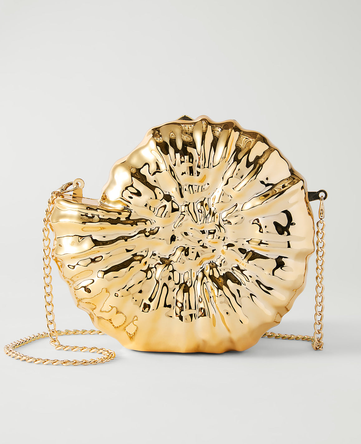 Metal Conch Clutch | Vinci Leather