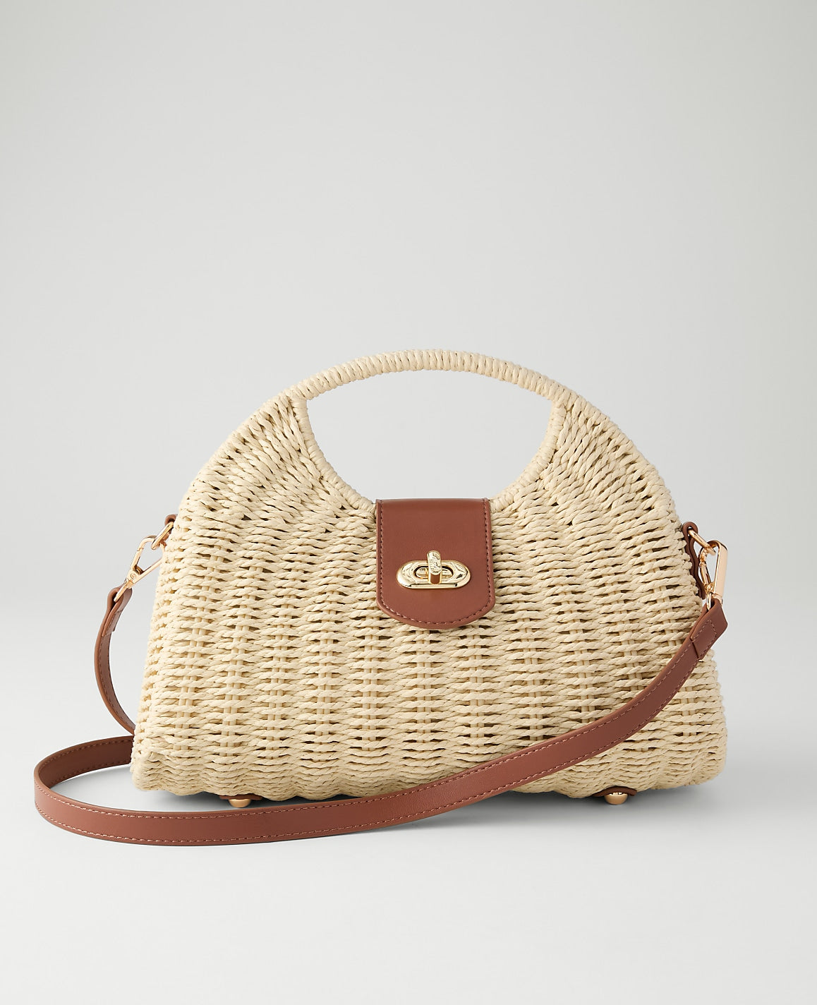 Weekend Rattan Crossbody Bag | Vinci Leather