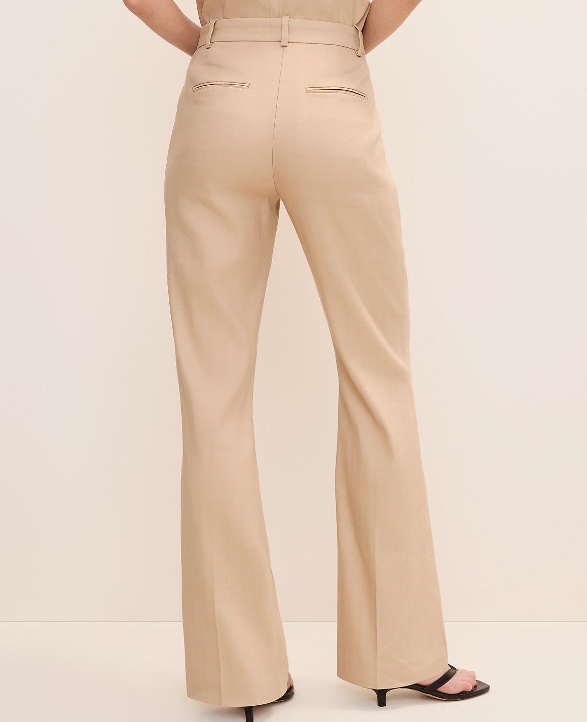 The High Rise Trouser in Linen Blend | Vinci Leather
