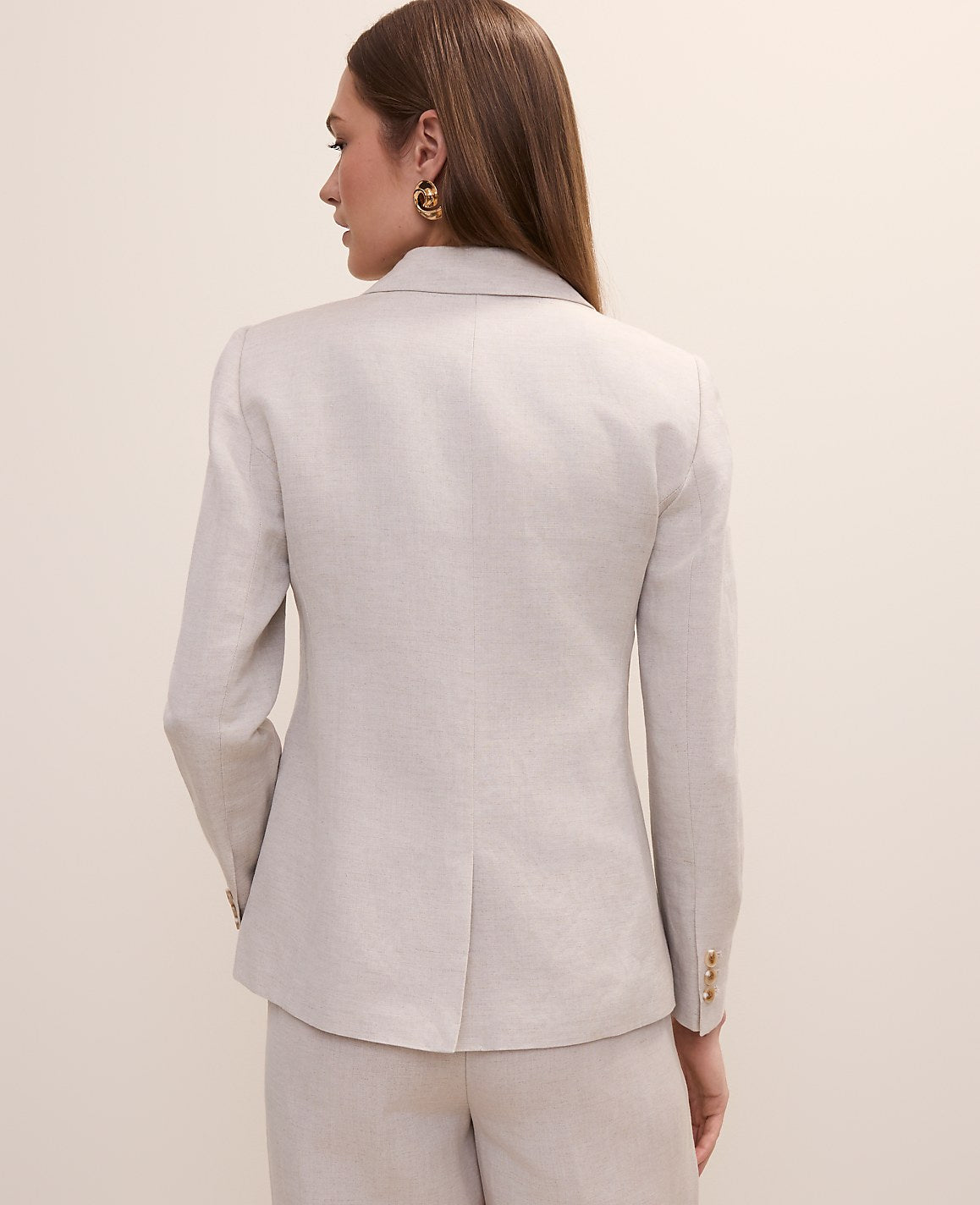The Hutton Blazer in Linen Blend | Vinci Leather