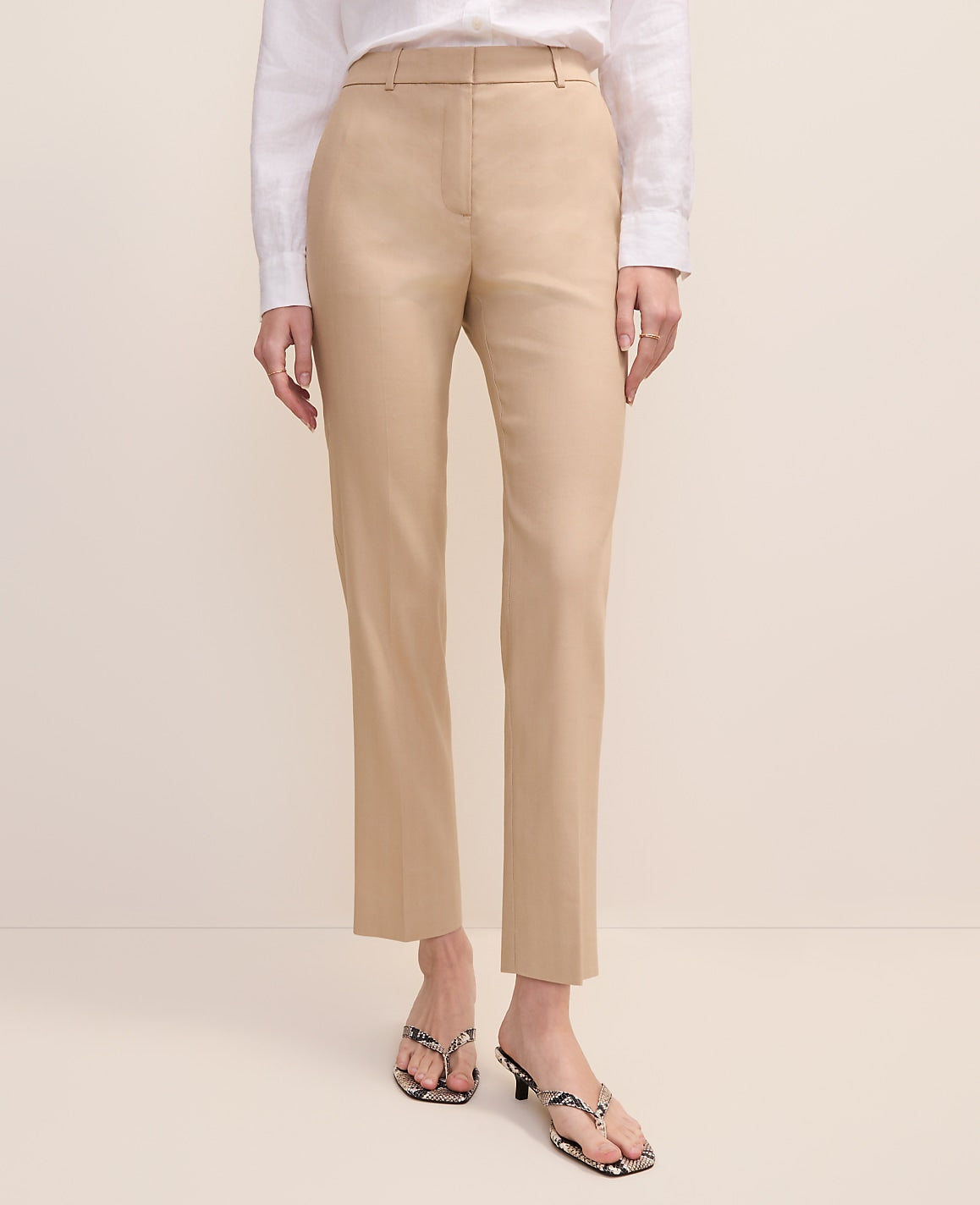 The Everyday Ankle Pant in Linen Blend | Vinci Leather
