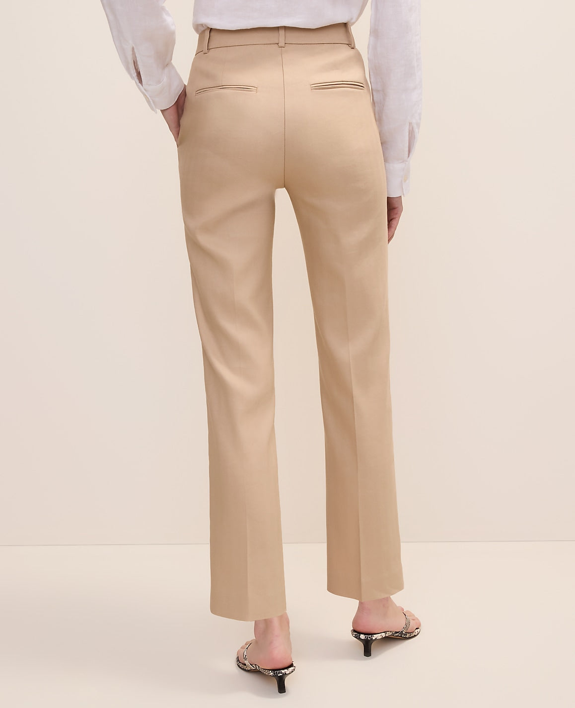 The Everyday Ankle Pant in Linen Blend | Vinci Leather