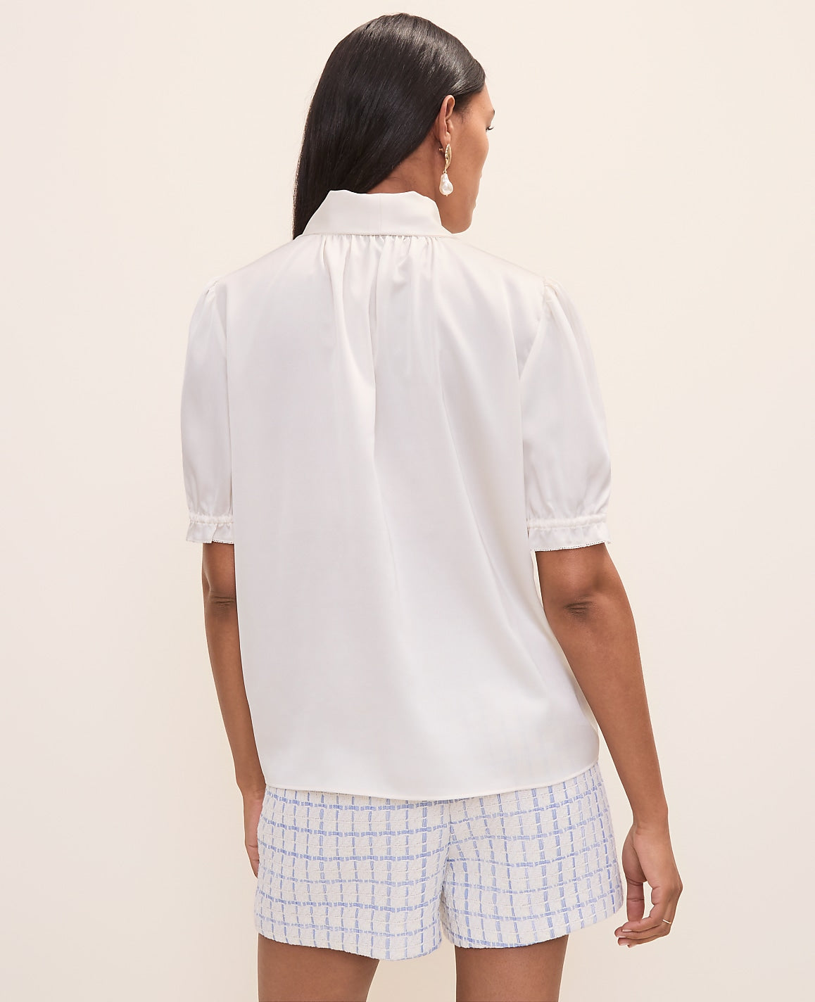 Satin Bow Blouse | Vinci Leather