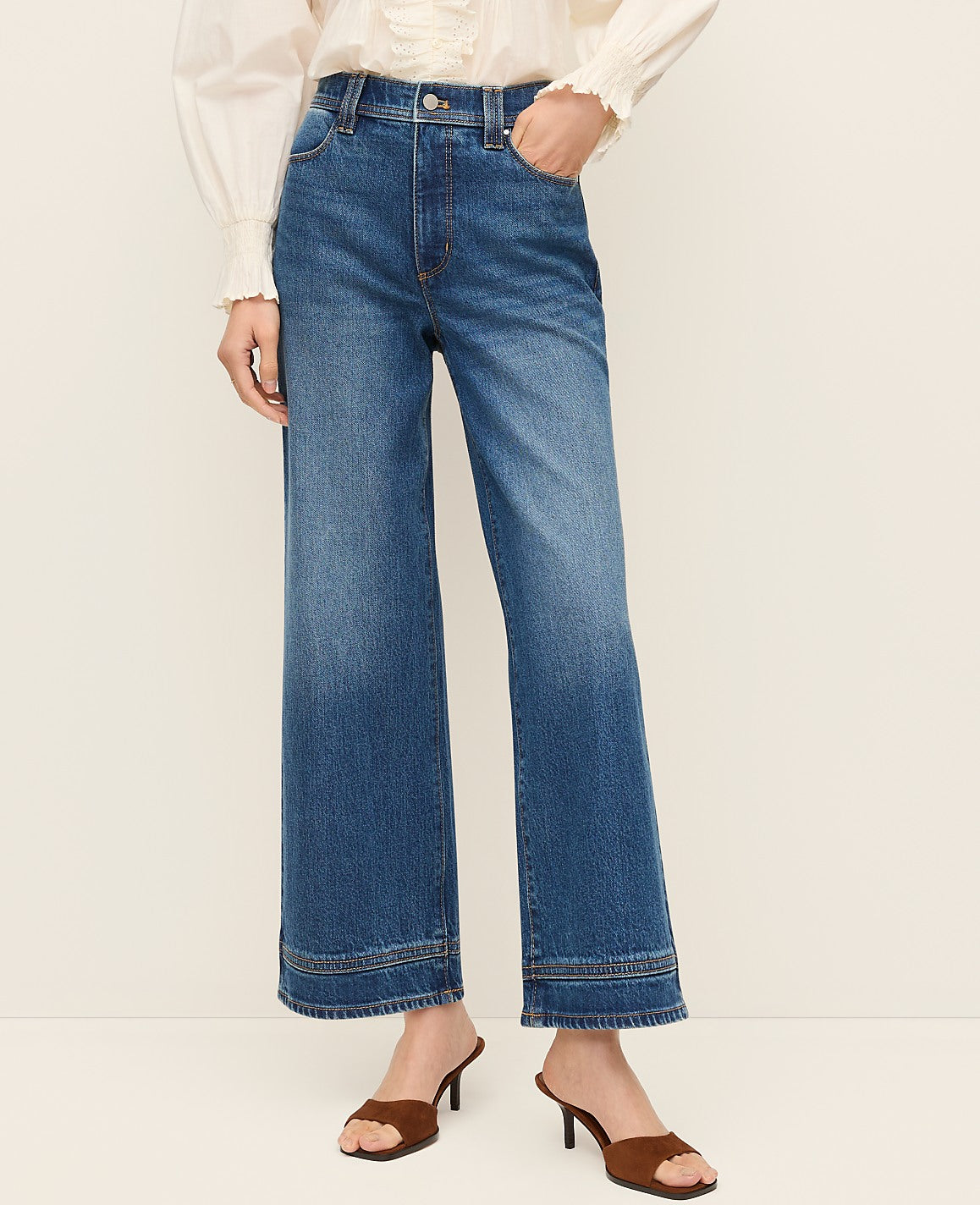 The Wide-Leg Crop Jean | Vinci Leather