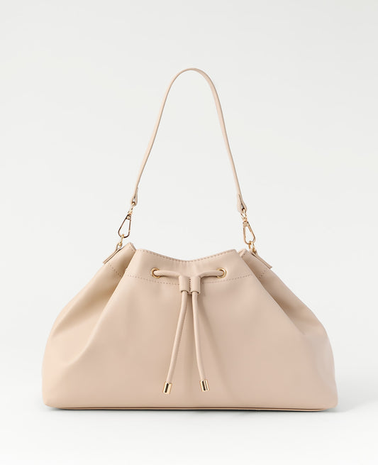 Drawstring Shoulder Bag | Vinci Leather