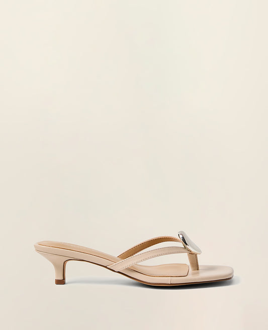 Leather Kitten Heel Sandal | Vinci Leather