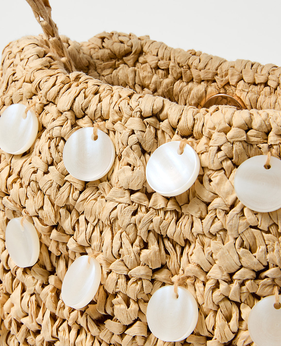 Pearl Embellished Raffia Clutch | Vinci Leather