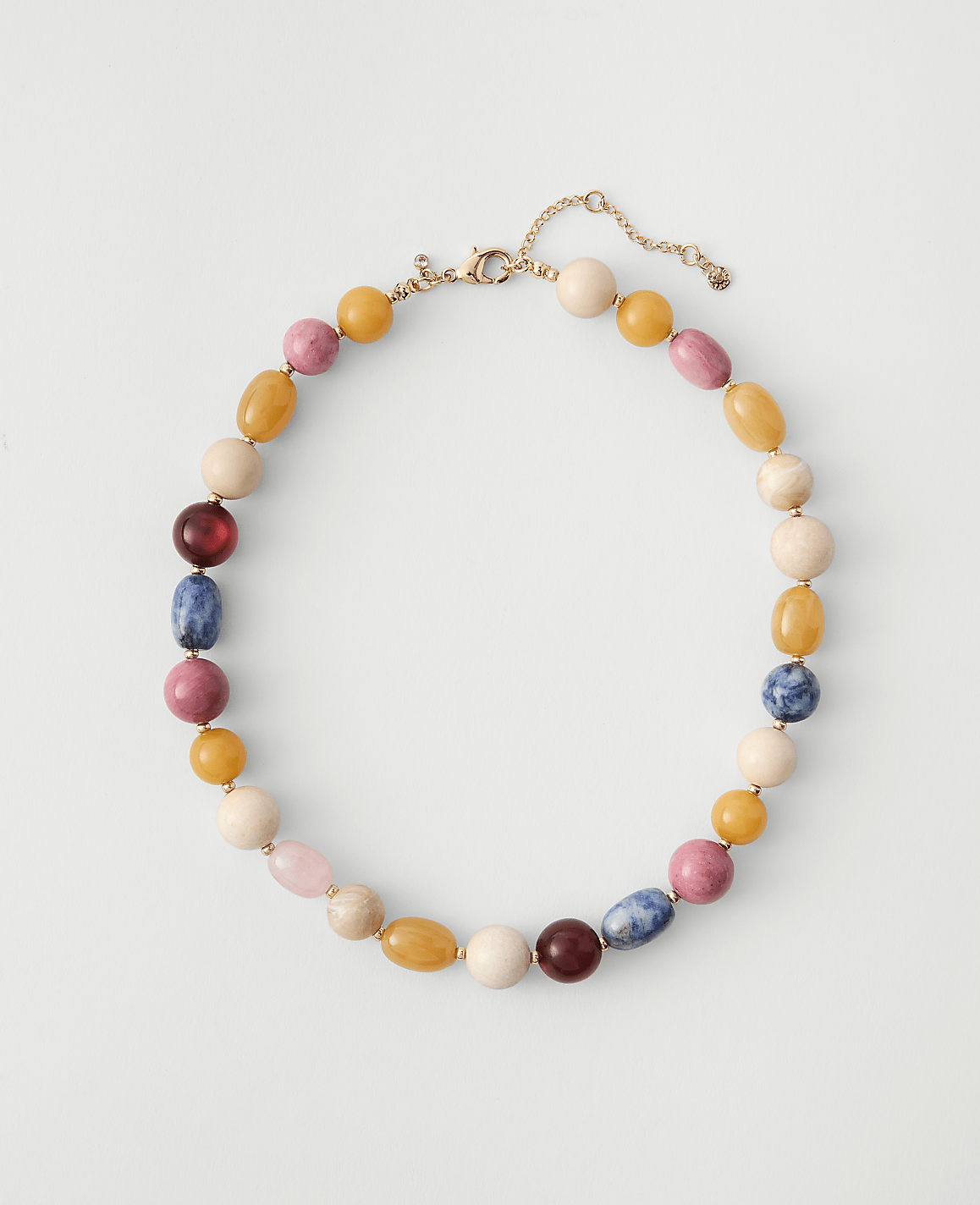 Mixed Stone Statement Necklace | Vinci Leather