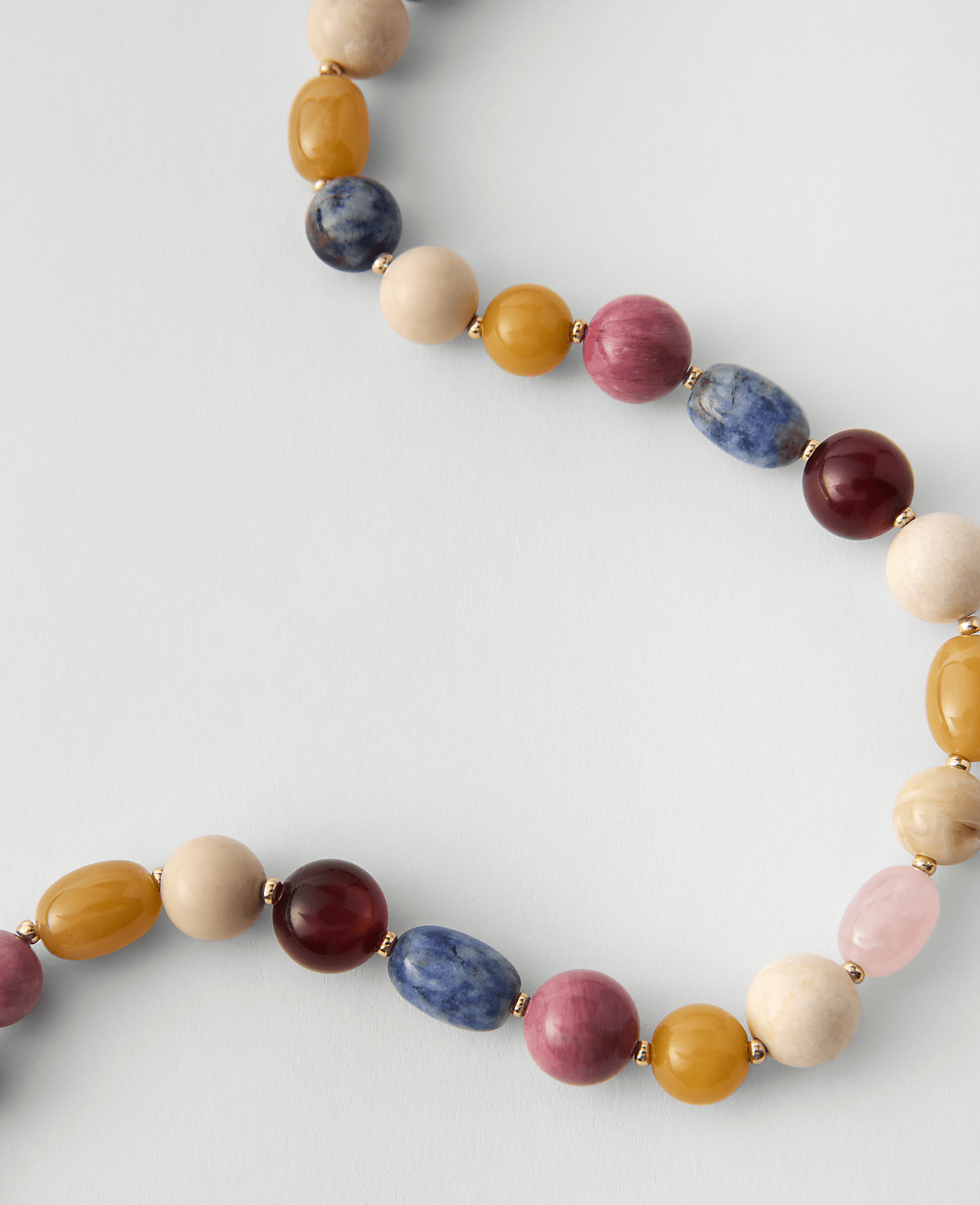 Mixed Stone Statement Necklace | Vinci Leather