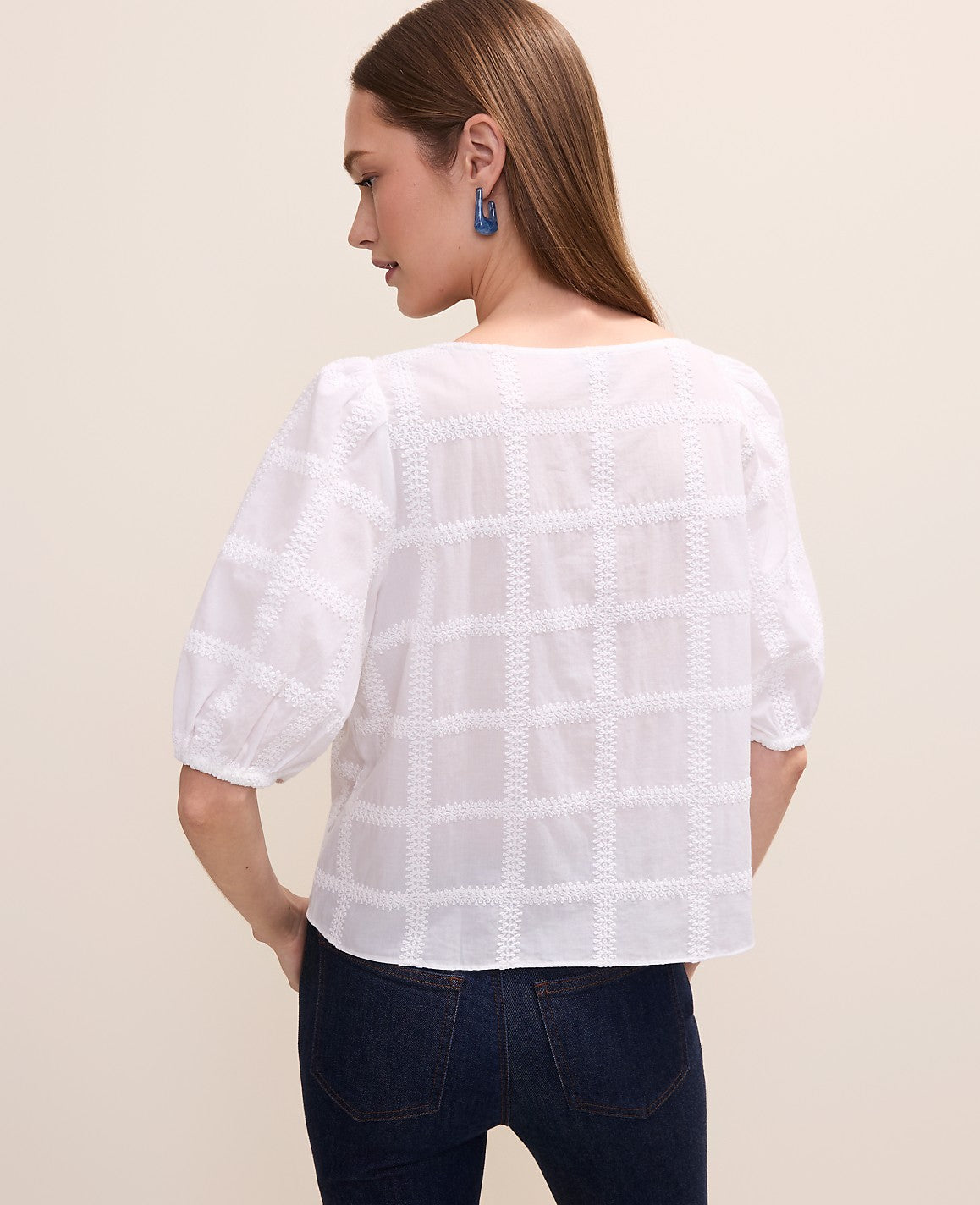 Crochet Windowpane Popover | Vinci Leather