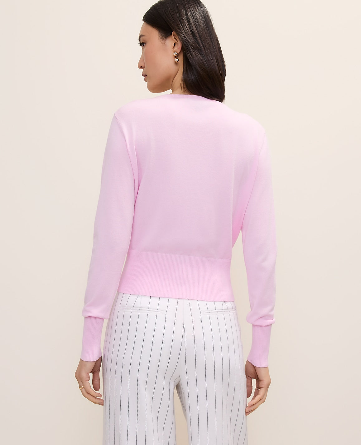 Scoop Neck Cardigan | Vinci Leather