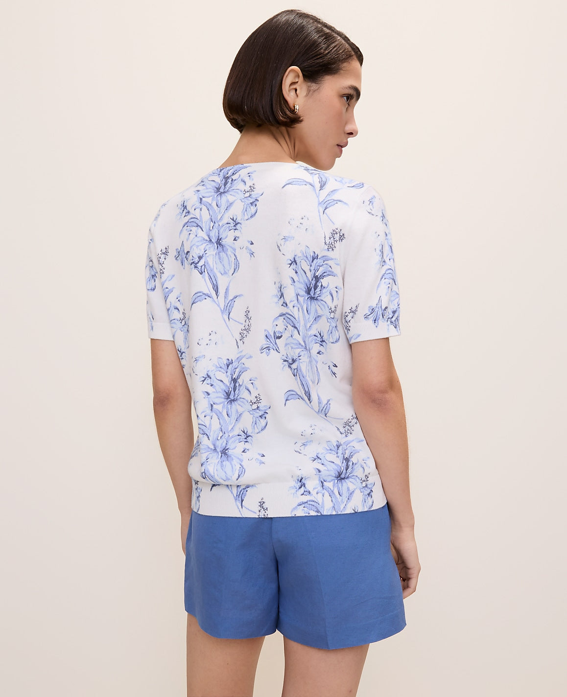 Floral Sweater Tee | Vinci Leather