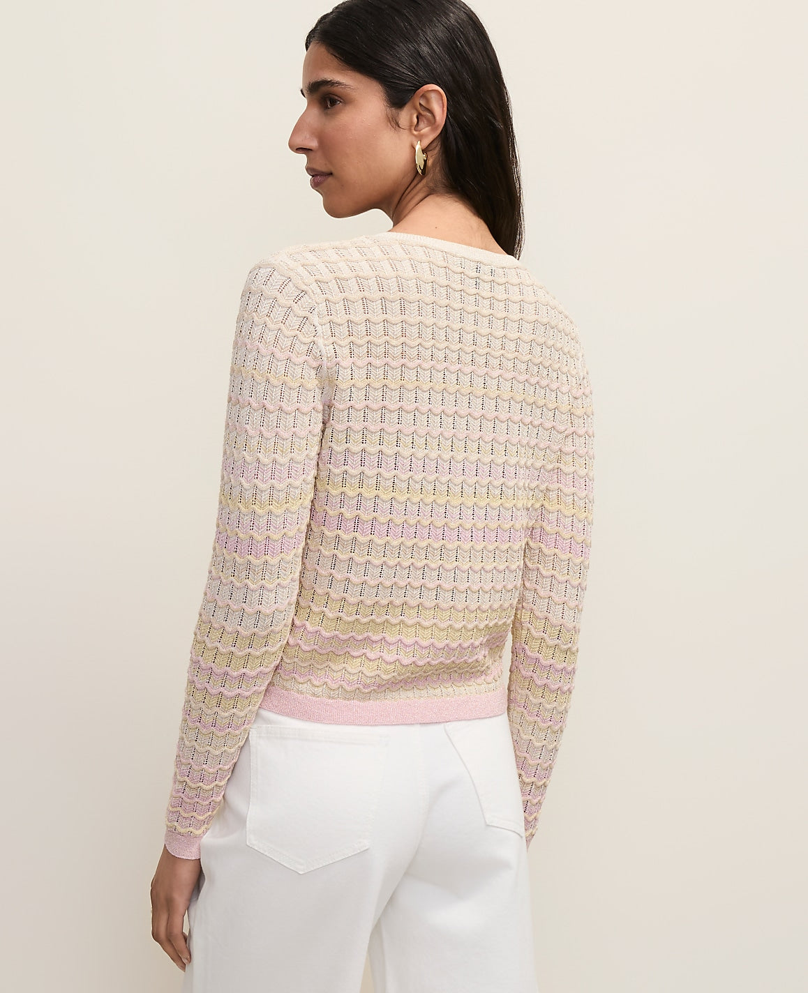 Crochet Cardigan in Ombré | Vinci Leather