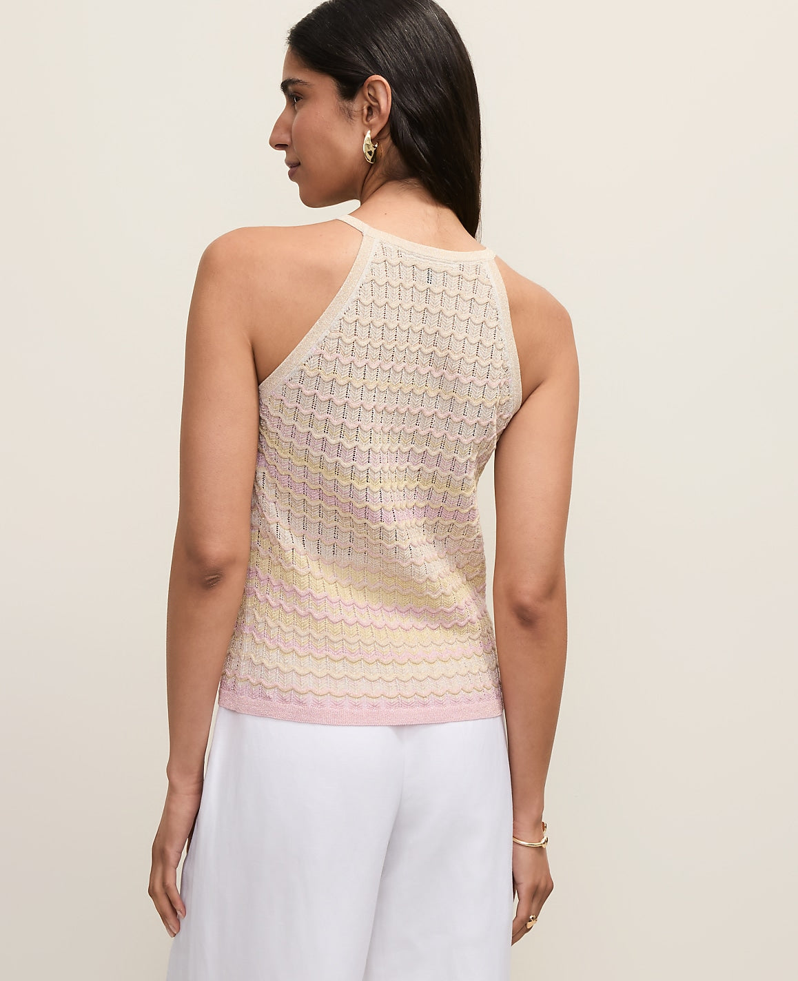 Halter Sweater Shell in Ombré | Vinci Leather